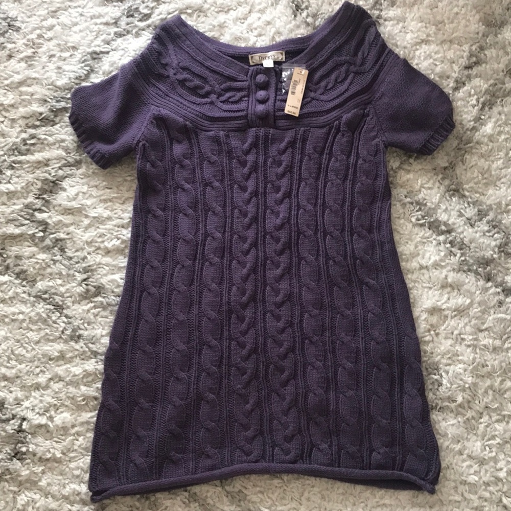 Cable knit sweater dress